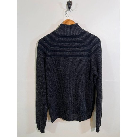 Men’s Gray Kenneth Cole Reaction Zip up Sweater Sweatshirt Size M - Picture 4 of 8